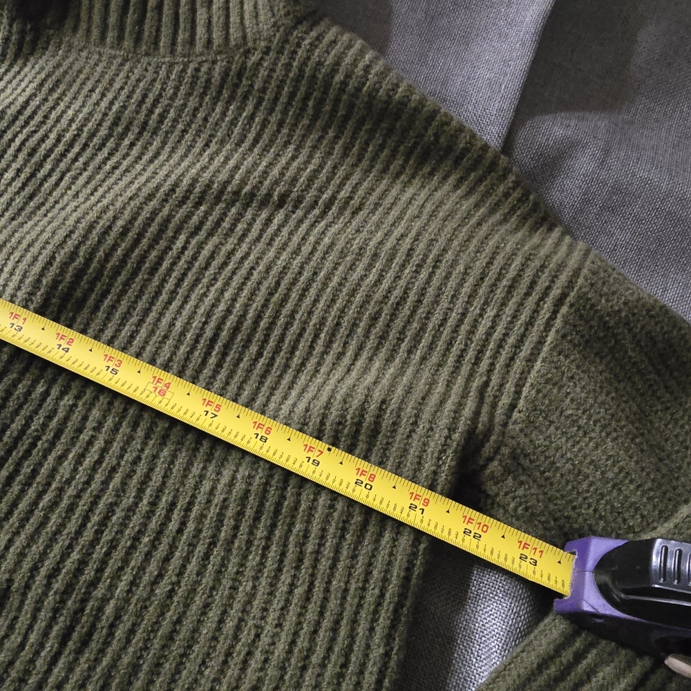 Goodthreads Forest Green Ribbed Sweater Large - Picture 3 of 4